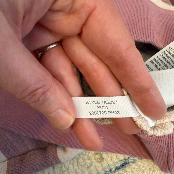 J.Crew Vintage cotton terry relaxed-fit pullover in rugby stripe size XS - Picture 6 of 11